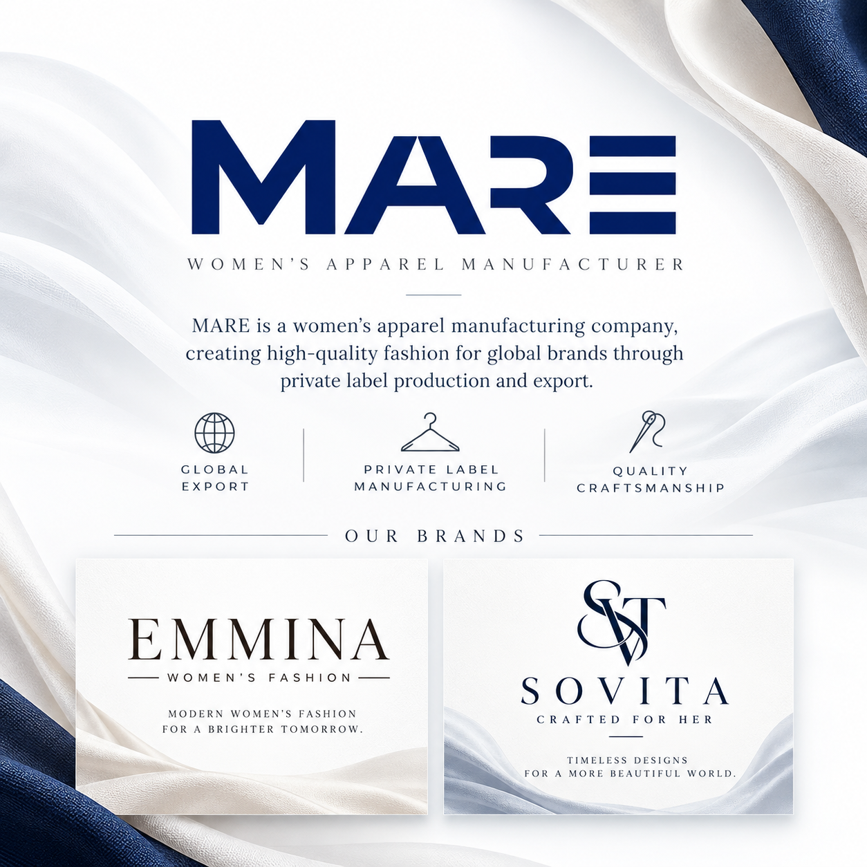 MARE Women's Apparel Manufacturer • Hakkımızda ve Markalarımız